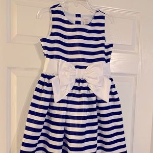 Navy and White Girls dress